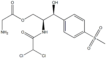 Glycine (2S,3S)-2-[(dichloroacetyl)amino]-3-hydroxy-3-[4-(methylsulfonyl)phenyl]propyl ester Struktur