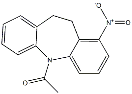 1-(1-Nitro-10,11-dihydro-5H-dibenz[b,f]azepin-5-yl)ethanone Struktur