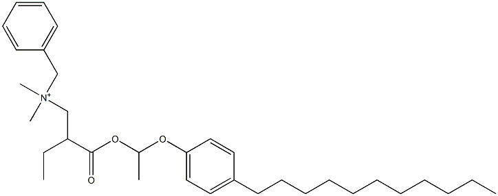 N,N-Dimethyl-N-benzyl-N-[2-[[1-(4-undecylphenyloxy)ethyl]oxycarbonyl]butyl]aminium Struktur