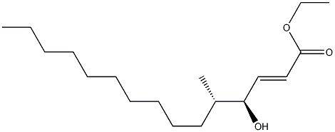 (2E,4S,5S)-4-Hydroxy-5-methyl-2-pentadecenoic acid ethyl ester Struktur