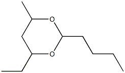 2-Butyl-4-ethyl-6-methyl-1,3-dioxane Struktur