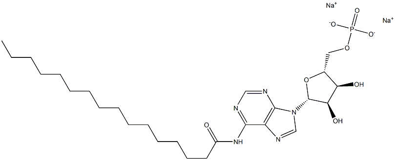 N-Palmitoyladenosine-5'-phosphoric acid disodium salt Struktur