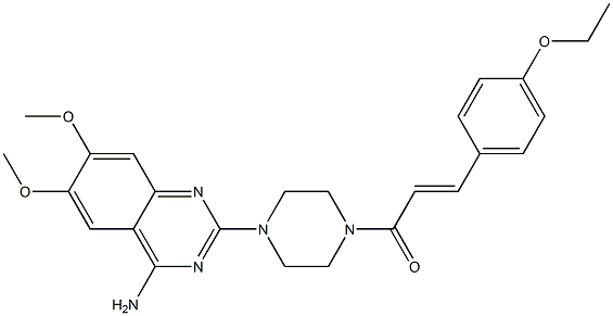 4-Amino-2-[4-[3-(4-ethoxyphenyl)propenoyl]-1-piperazinyl]-6,7-dimethoxyquinazoline Struktur