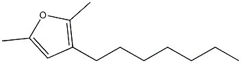 2,5-Dimethyl-3-heptylfuran Struktur