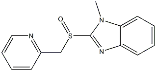 1-Methyl-2-[(2-pyridinyl)methylsulfinyl]-1H-benzimidazole Struktur