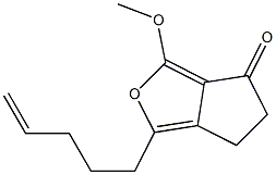 5,6-Dihydro-3-methoxy-1-(4-pentenyl)-4H-cyclopenta[c]furan-4-one Struktur