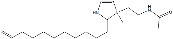 1-[2-(Acetylamino)ethyl]-1-ethyl-2-(10-undecenyl)-4-imidazoline-1-ium Struktur