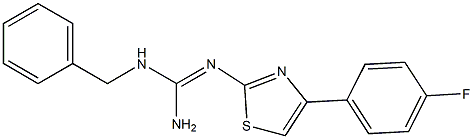 N-[Amino(benzylamino)methylene]-4-(4-fluorophenyl)thiazole-2-amine Struktur