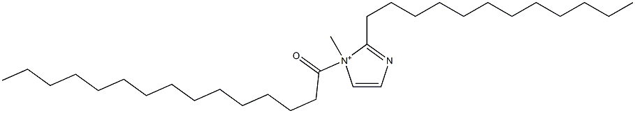 2-Dodecyl-1-methyl-1-pentadecanoyl-1H-imidazol-1-ium Struktur