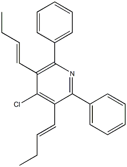 4-Chloro-2,6-diphenyl-3,5-di(1-butenyl)pyridine Struktur