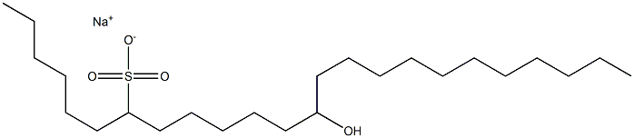 13-Hydroxytetracosane-7-sulfonic acid sodium salt Struktur