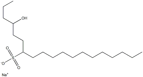 4-Hydroxynonadecane-7-sulfonic acid sodium salt Struktur