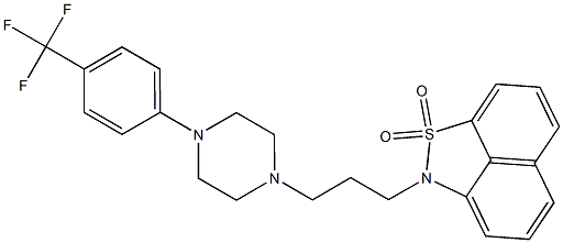 2-[3-[4-(4-Trifluoromethylphenyl)-1-piperazinyl]propyl]-2H-naphth[1,8-cd]isothiazole 1,1-dioxide Struktur