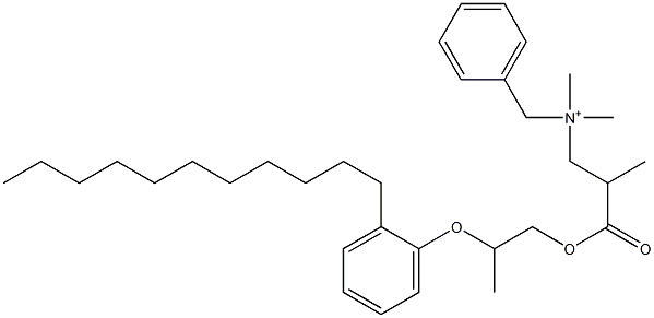 N,N-Dimethyl-N-benzyl-N-[2-[[2-(2-undecylphenyloxy)propyl]oxycarbonyl]propyl]aminium Struktur