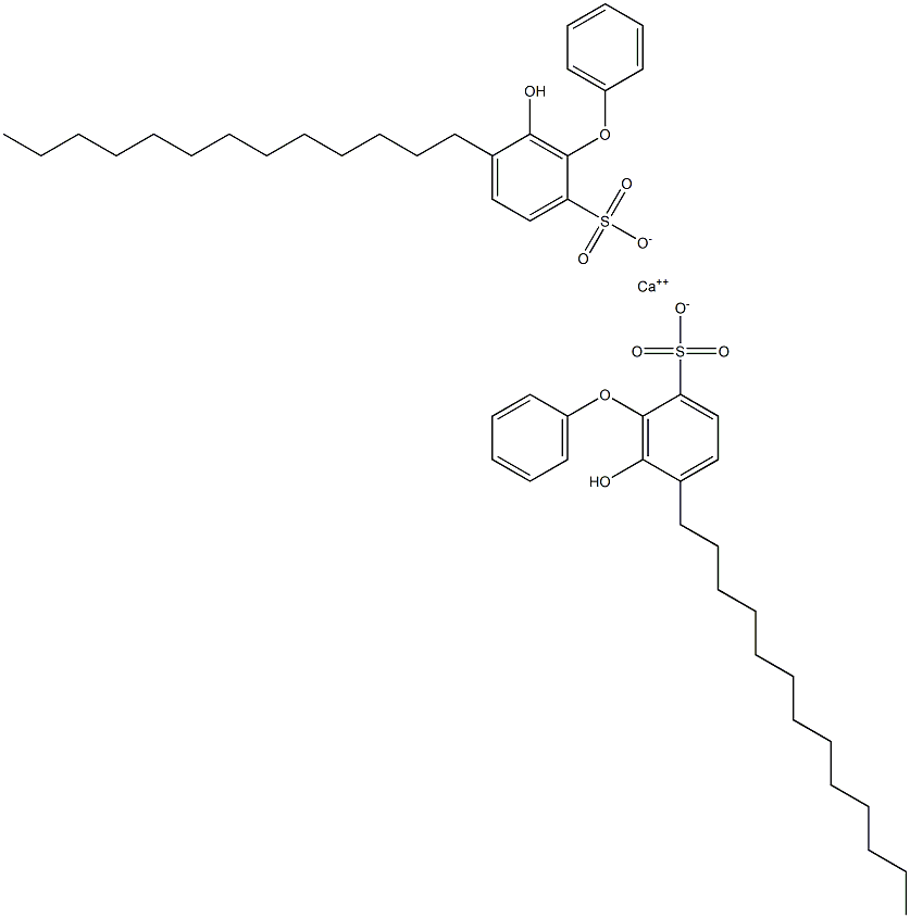 Bis(6-hydroxy-5-tridecyl[oxybisbenzene]-2-sulfonic acid)calcium salt Struktur