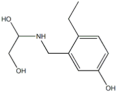 3-[(1,2-Dihydroxyethyl)aminomethyl]-4-ethylphenol Struktur