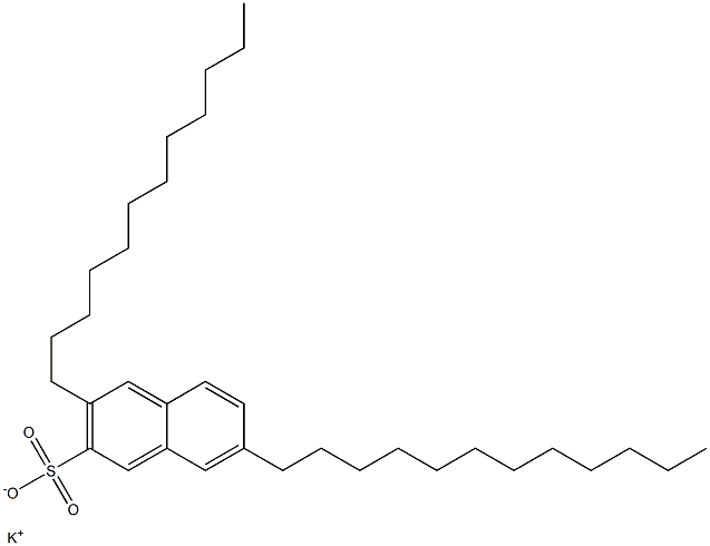 3,7-Didodecyl-2-naphthalenesulfonic acid potassium salt Struktur