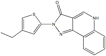 3,5-Dihydro-2-(4-ethyl-2-thienyl)-2H-pyrazolo[4,3-c]quinolin-3-one Struktur