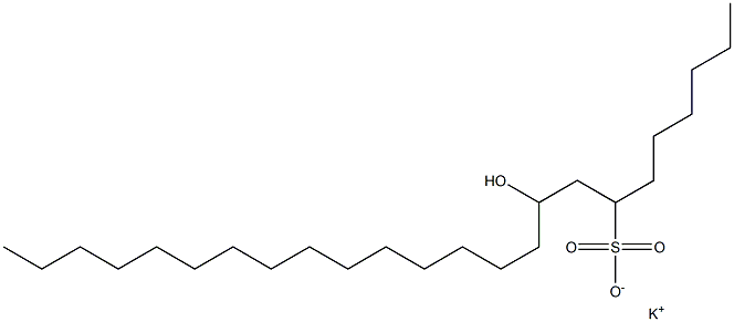 9-Hydroxytetracosane-7-sulfonic acid potassium salt Struktur