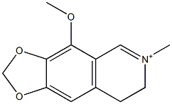 2-Methyl-8-methoxy-6,7-(methylenedioxy)-3,4-dihydroisoquinolinium Struktur