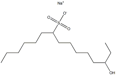 13-Hydroxypentadecane-7-sulfonic acid sodium salt Struktur