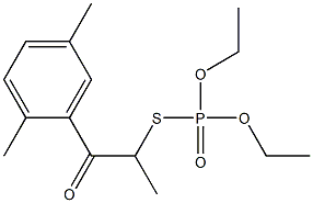 Thiophosphoric acid O,O-diethyl S-[1-(2,5-dimethylbenzoyl)ethyl] ester Struktur