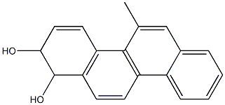 1,2-Dihydro-5-methylchrysene-1,2-diol Struktur