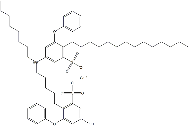 Bis(5-hydroxy-2-tetradecyl[oxybisbenzene]-3-sulfonic acid)calcium salt Struktur