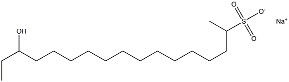 15-Hydroxyheptadecane-2-sulfonic acid sodium salt Struktur