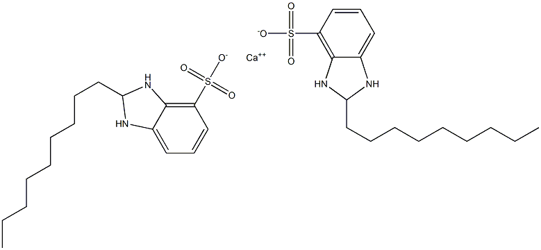 Bis(2,3-dihydro-2-nonyl-1H-benzimidazole-4-sulfonic acid)calcium salt Struktur