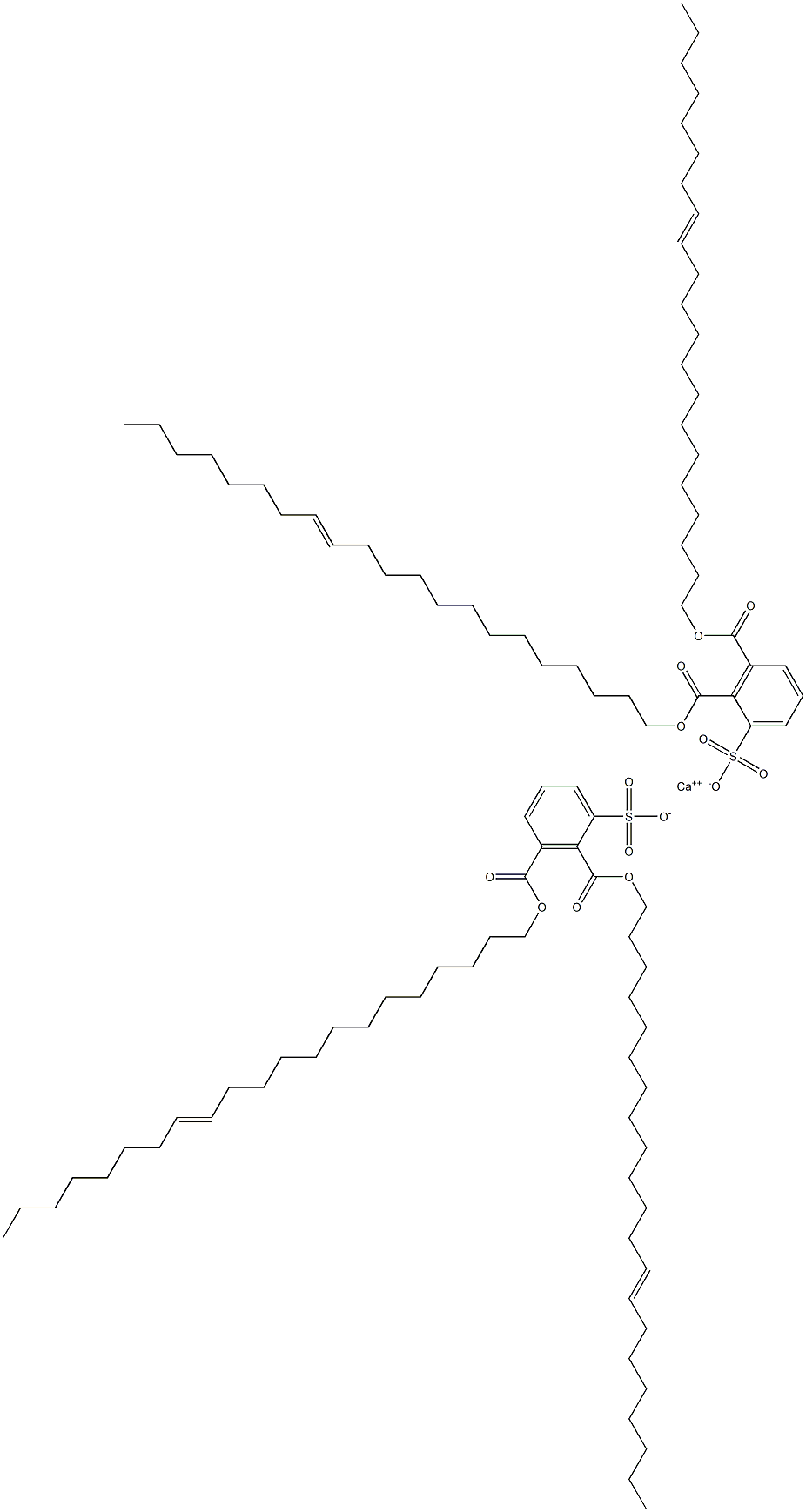 Bis[2,3-di(13-henicosenyloxycarbonyl)benzenesulfonic acid]calcium salt Struktur