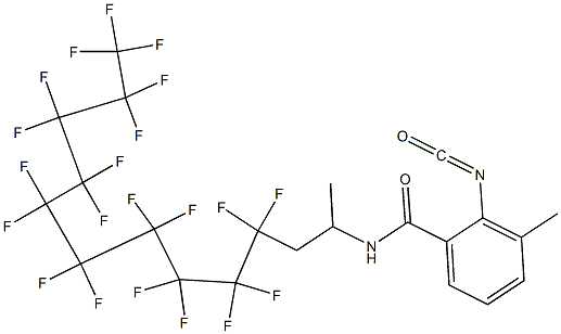 2-Isocyanato-3-methyl-N-[2-(henicosafluorodecyl)-1-methylethyl]benzamide Struktur