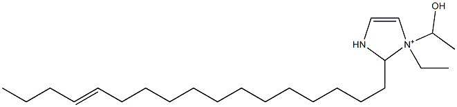 1-Ethyl-2-(13-heptadecenyl)-1-(1-hydroxyethyl)-4-imidazoline-1-ium Struktur