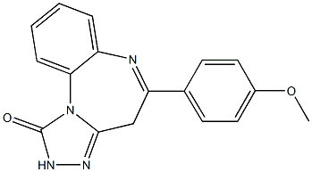 2,4-Dihydro-5-(4-methoxyphenyl)-1H-[1,2,4]triazolo[4,3-a][1,5]benzodiazepin-1-one Struktur