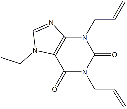 1,3-Diallyl-7-ethylxanthine Struktur