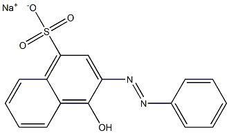 4-Hydroxy-3-phenylazo-1-naphthalenesulfonic acid sodium salt Struktur