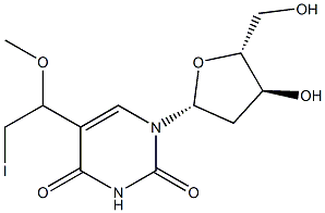 5-(1-Methoxy-2-iodoethyl)-2'-deoxyuridine Struktur