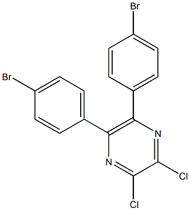 2,3-Dichloro-5,6-bis(4-bromophenyl)pyrazine Struktur