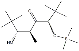 [3S,5S,6S,(-)]-6-Hydroxy-2,2,5,7,7-pentamethyl-3-trimethylsiloxy-4-octanone Struktur