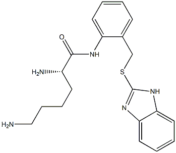 2-[[2-[L-Lys-Amino]benzyl]thio]-1H-benzimidazole Struktur