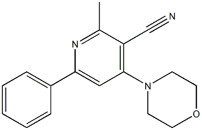 2-Methyl-4-(morpholin-4-yl)-6-phenylpyridine-3-carbonitrile Struktur