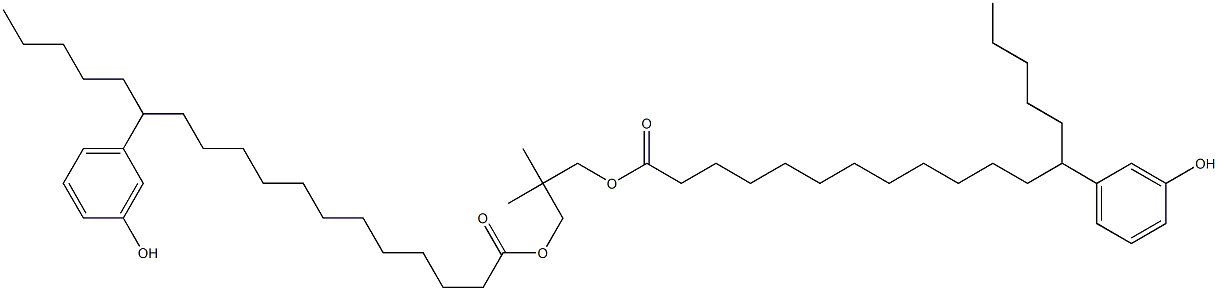 Bis[13-(3-hydroxyphenyl)stearic acid]2,2-dimethylpropane-1,3-diyl ester Struktur