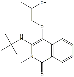 4-(2-Hydroxypropoxy)-3-[(1,1-dimethylethyl)amino]-2-methylisoquinolin-1(2H)-one Struktur