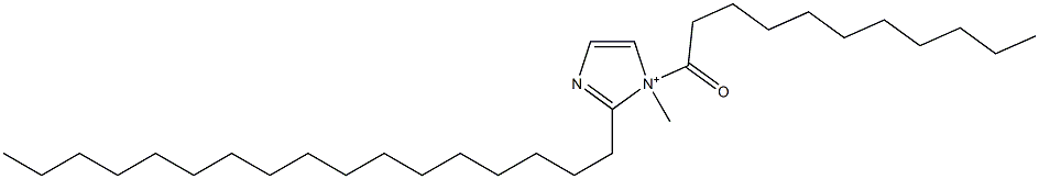 2-Heptadecyl-1-methyl-1-undecanoyl-1H-imidazol-1-ium Struktur