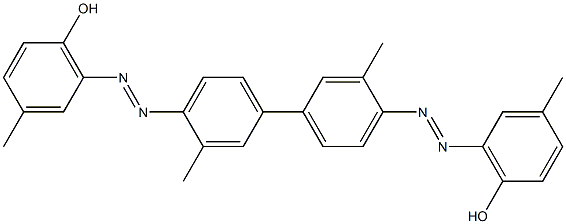 4,4'-Bis(3-methyl-6-hydroxyphenylazo)-3,3'-dimethyldiphenyl Struktur