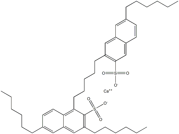 Bis(3,6-dihexyl-2-naphthalenesulfonic acid)calcium salt Struktur