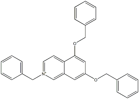 2-Benzyl-5,7-bis(benzyloxy)isoquinolin-2-ium Struktur