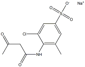 4-(Acetoacetylamino)-3-chloro-5-methylbenzenesulfonic acid sodium salt Struktur