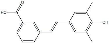 3-[(E)-2-(4-Hydroxy-3,5-dimethylphenyl)ethenyl]benzoic acid Struktur