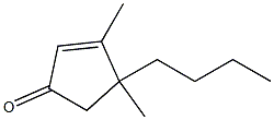 4-Butyl-3,4-dimethyl-2-cyclopenten-1-one Struktur